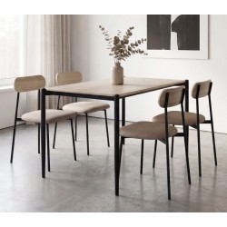 Stalas + 4 kėdės AKAPELA (21269-13 Sonoma/378-08 Rusvas) NAUJIENA